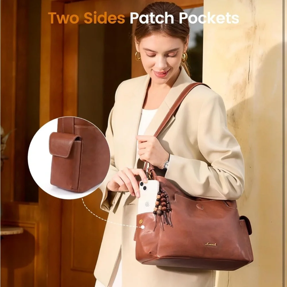 Brown Leather Hobo Bag